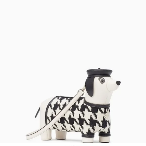 Kate Spade Claude Dachshund Houndstooth crossbody - Picture 6 of 7
